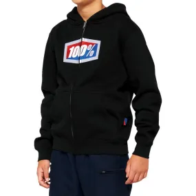 100% Youth Official Zip Hoodie - Black