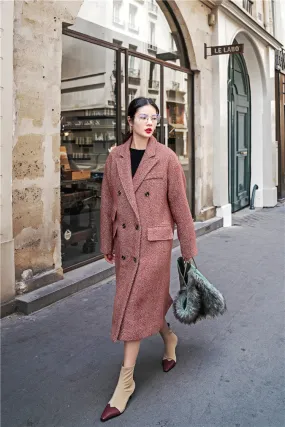 8GIRLS DOUBLE BREASTED WOOL COAT
