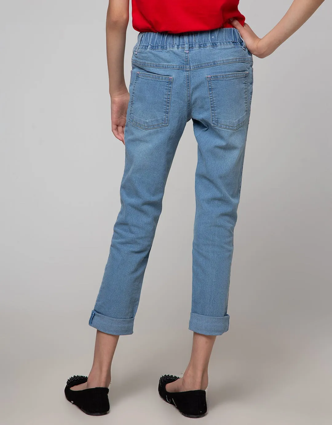 Aero Denim Long Pants Meow Aplikasi