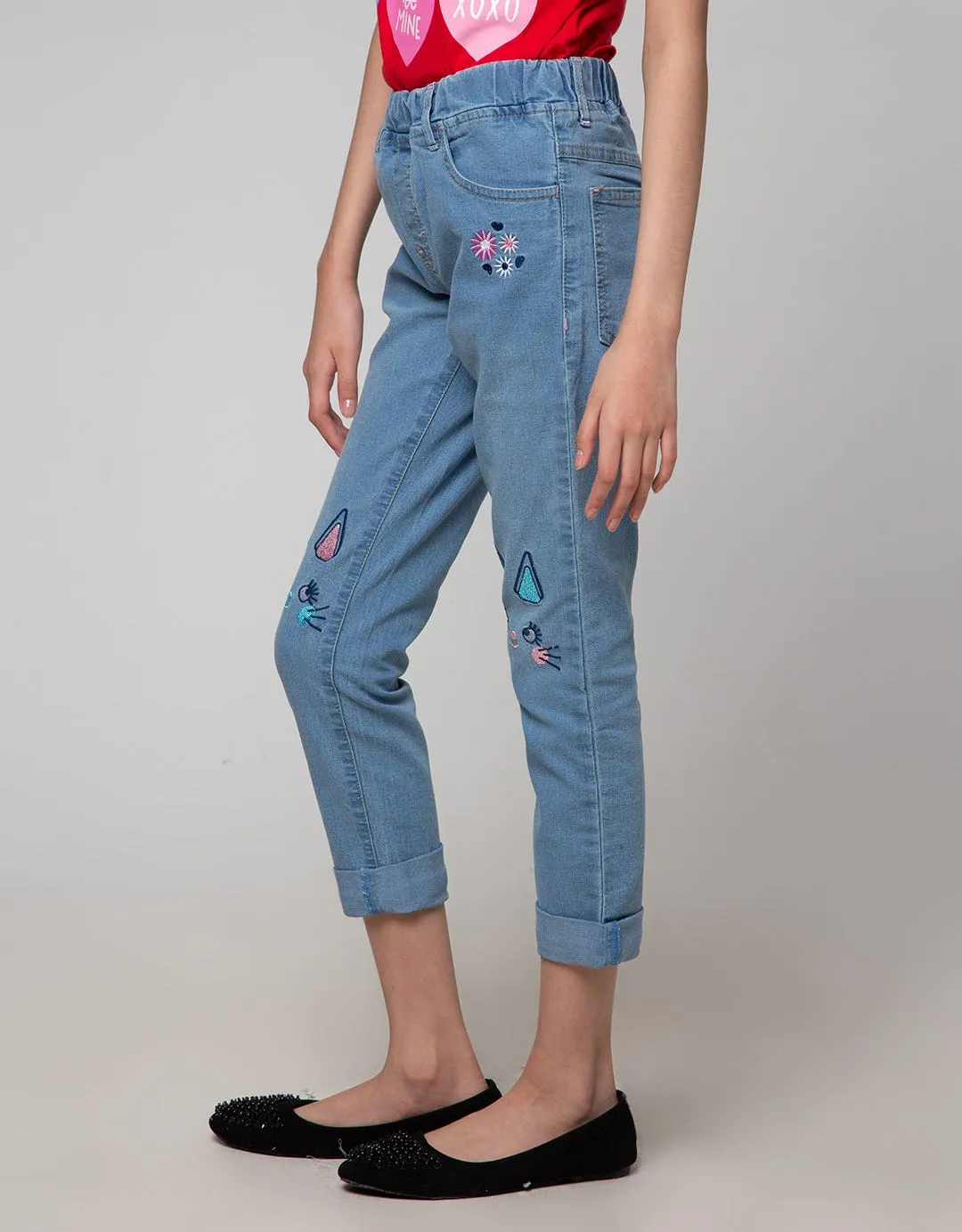 Aero Denim Long Pants Meow Aplikasi