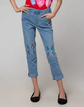 Aero Denim Long Pants Meow Aplikasi
