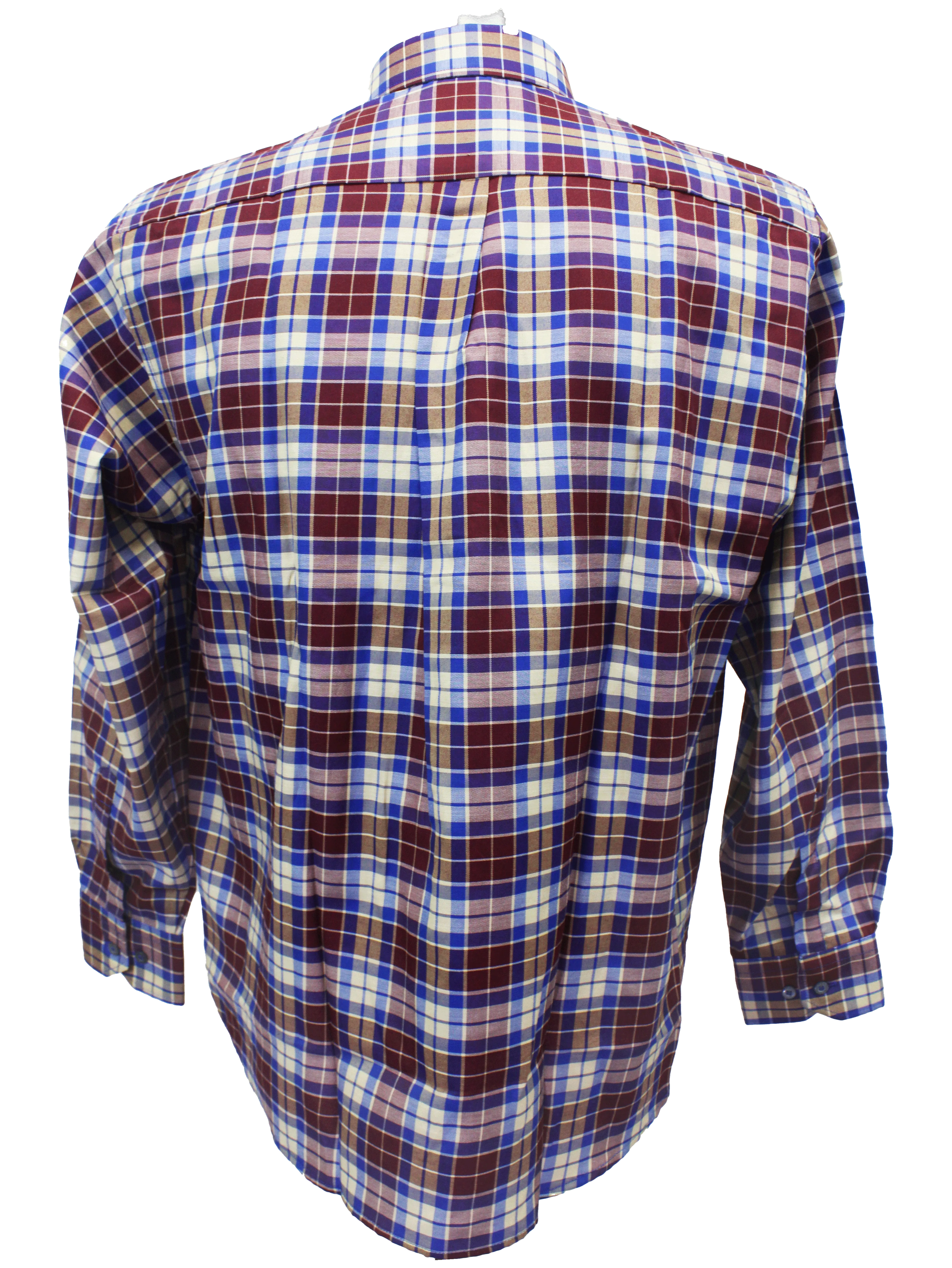 AERO LS Check Burgundy Shirt