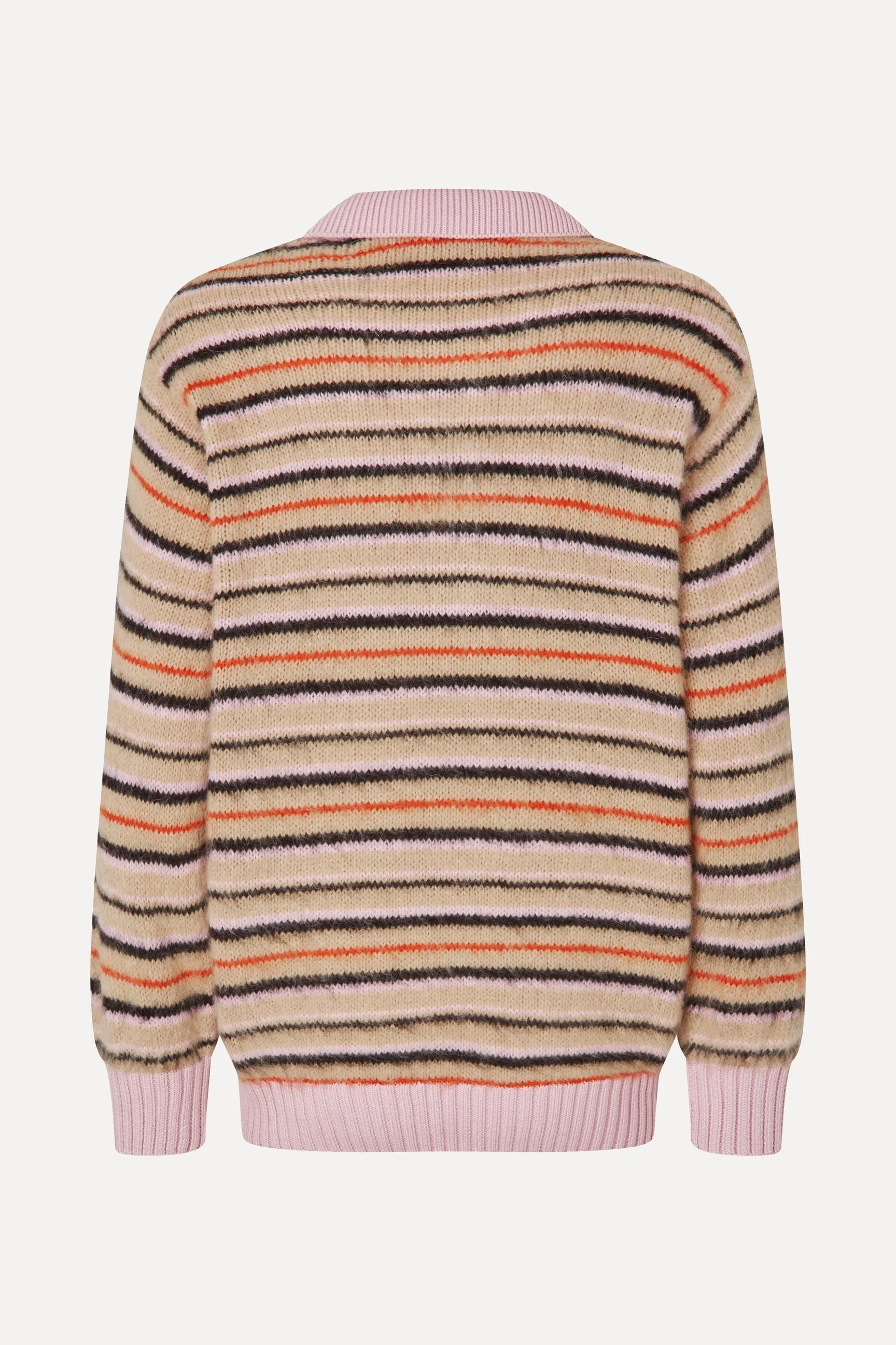 Alpaca Cotton, Long Sleeve Knit Polo