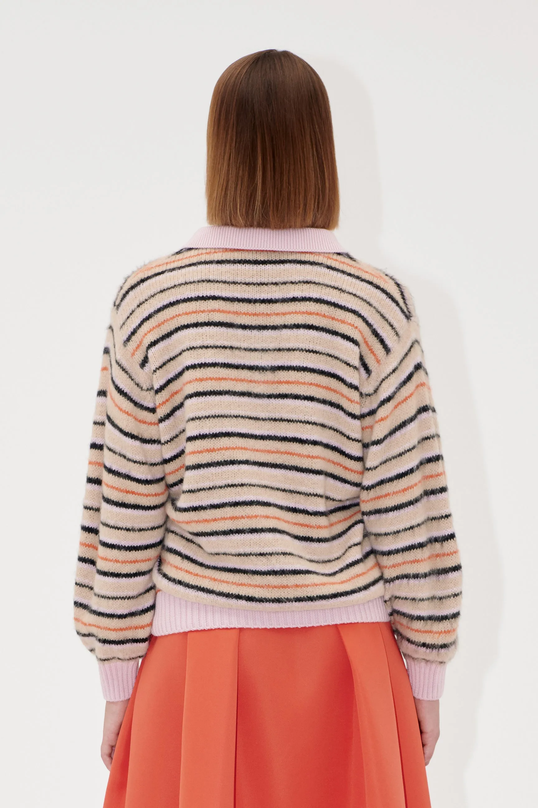 Alpaca Cotton, Long Sleeve Knit Polo