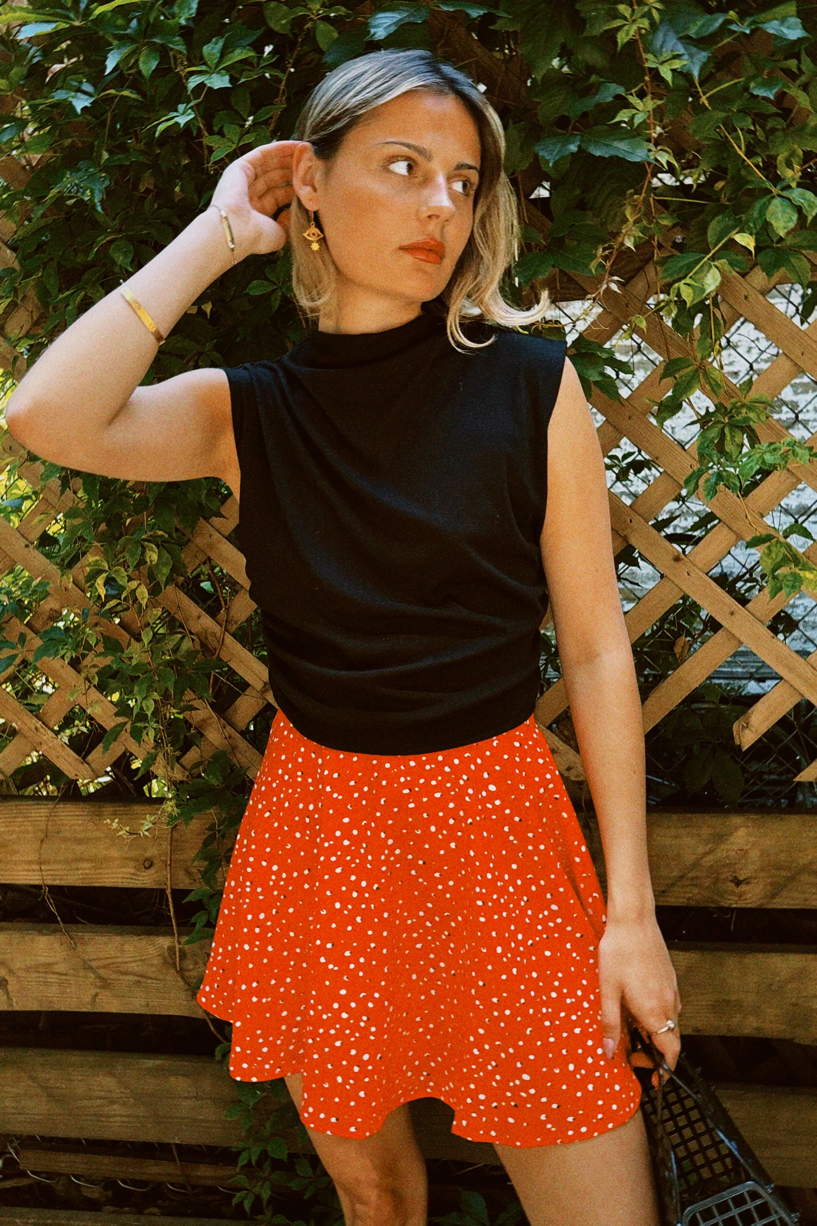 AMALFI POLKA DOT MINI SKIRT