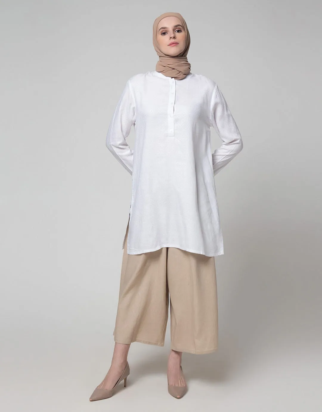 Annisa Long Pants Lineblend Wideleg No Waistband