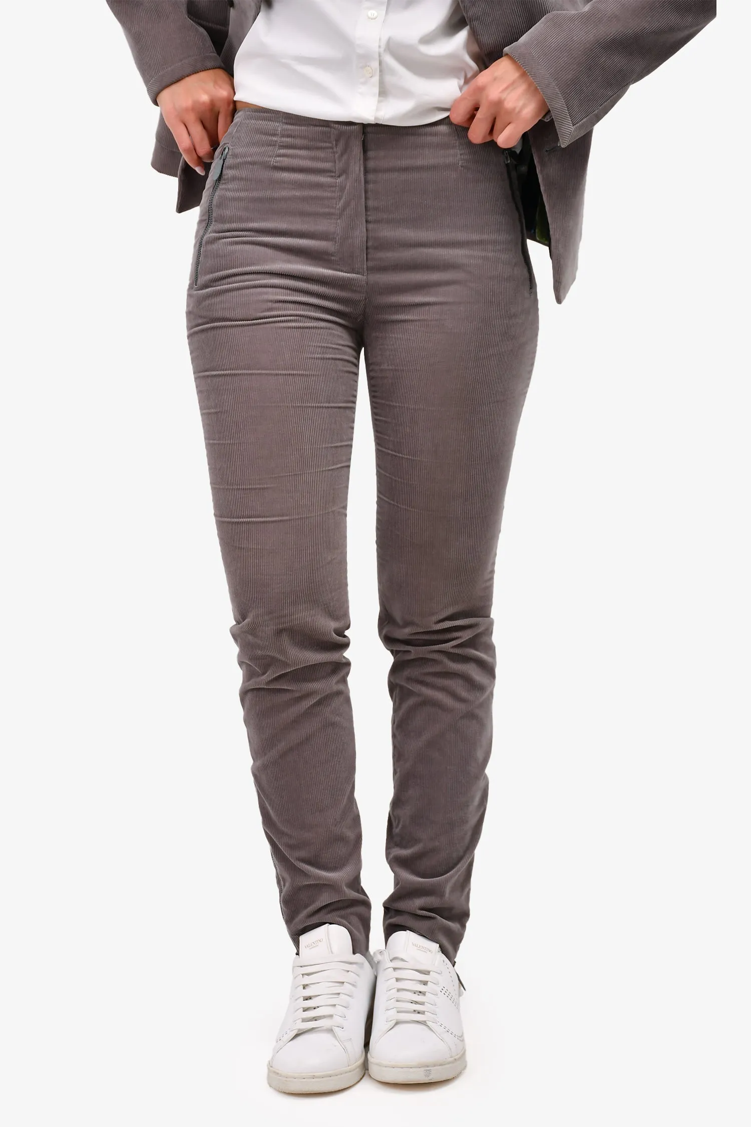 Balenciaga Brown Corduroy Double Breasted Blazer   Pants Set Size 38