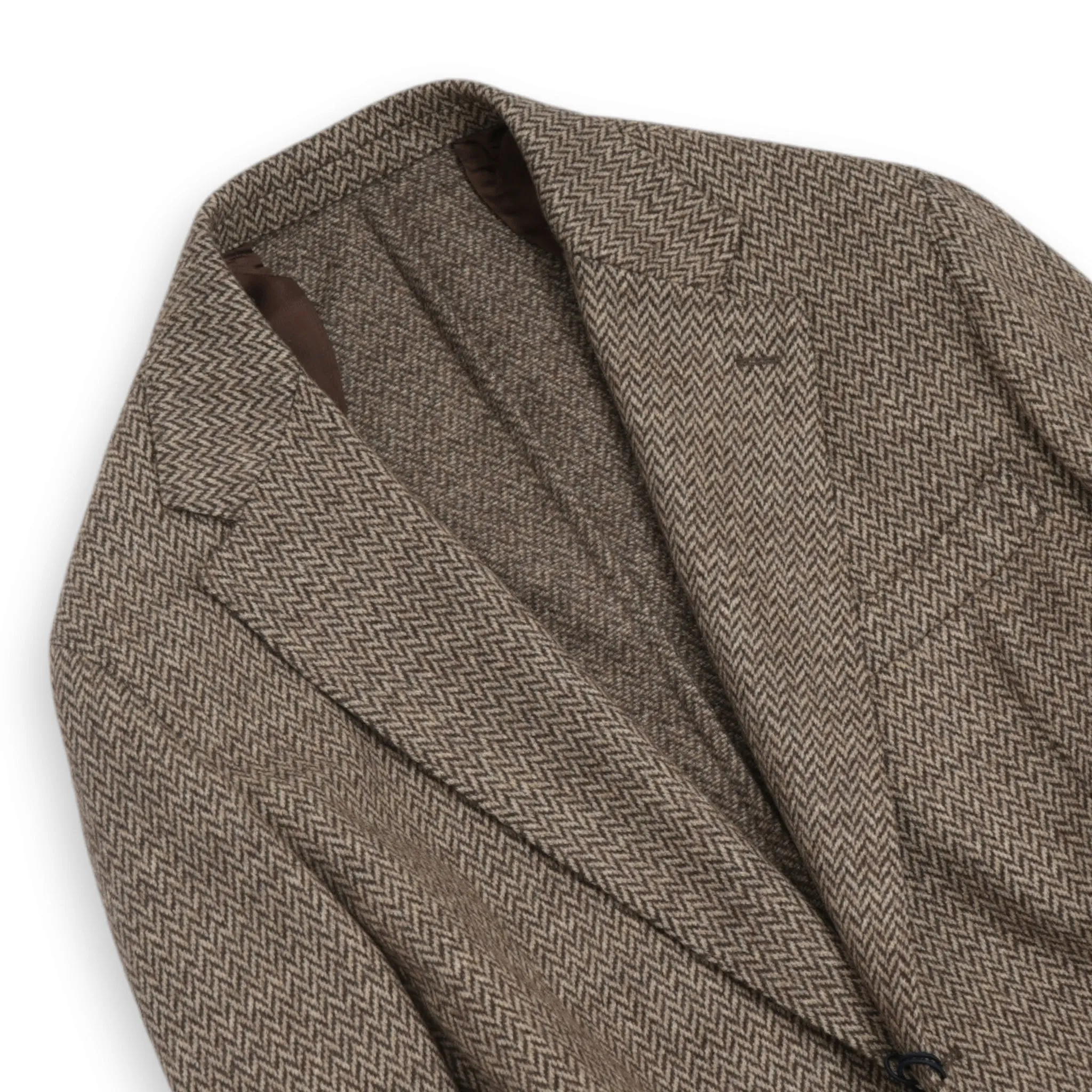 Barba Napoli - Brown/Beige Herringbone Sports Jacket 52