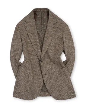 Barba Napoli - Brown/Beige Herringbone Sports Jacket 52