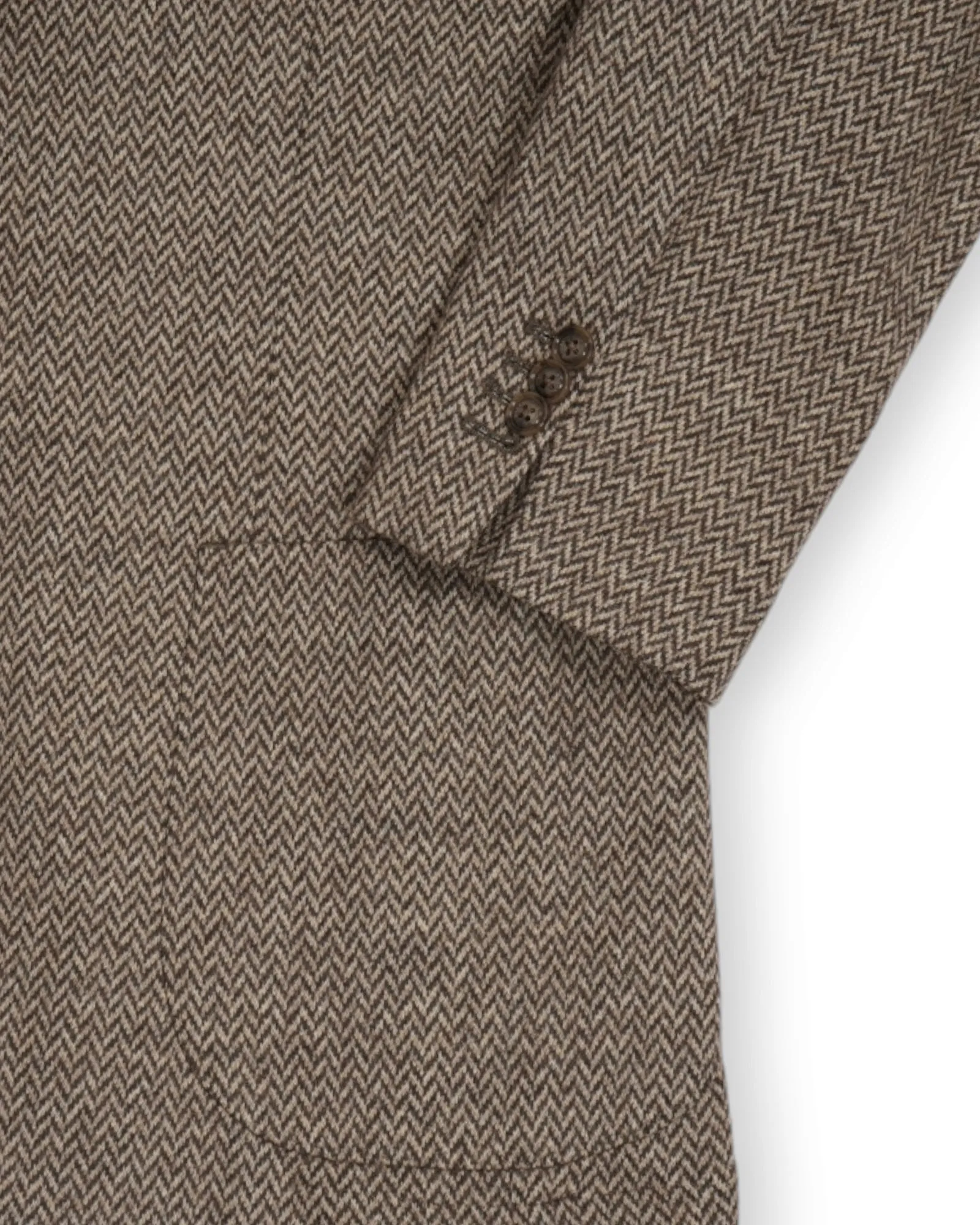 Barba Napoli - Brown/Beige Herringbone Sports Jacket 52