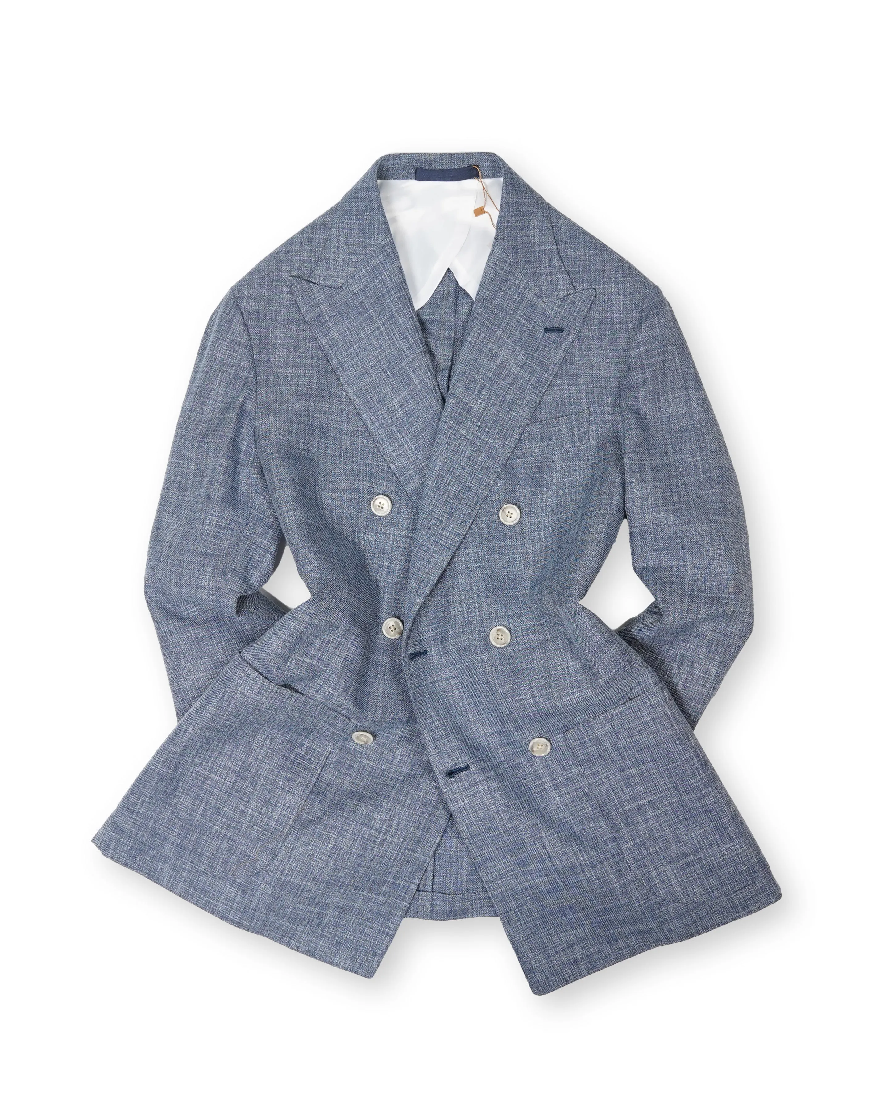Barba Napoli - Ink Blue Virgin Cotton/Wool DB. Sports jacket 52