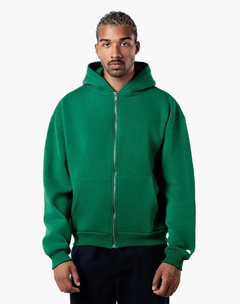 BASIC ZIP-HOODIE (WOOD GREEN)