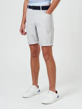 Ben Sherman Relaxed Fit 5 Pocket Walk Shorts - Aluminum