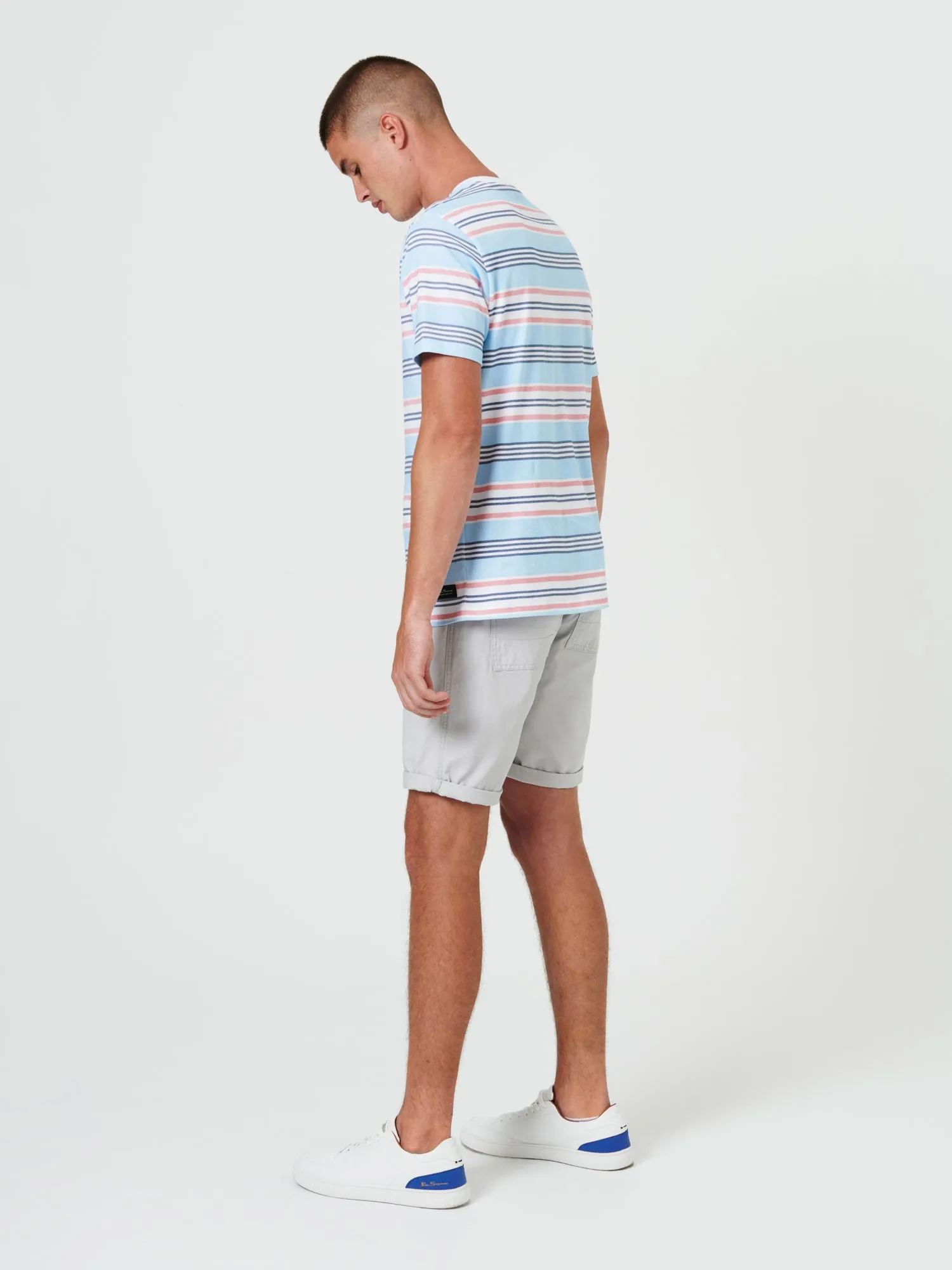 Ben Sherman Relaxed Fit 5 Pocket Walk Shorts - Aluminum