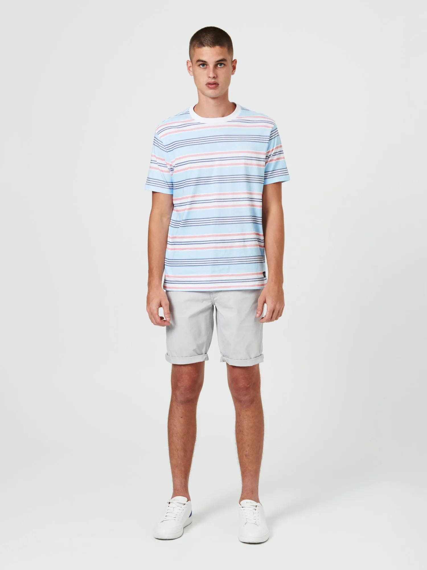 Ben Sherman Relaxed Fit 5 Pocket Walk Shorts - Aluminum