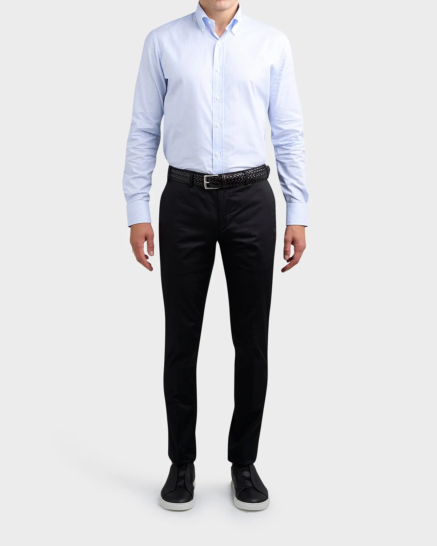 Black Cotton Tailored Fit Chinos