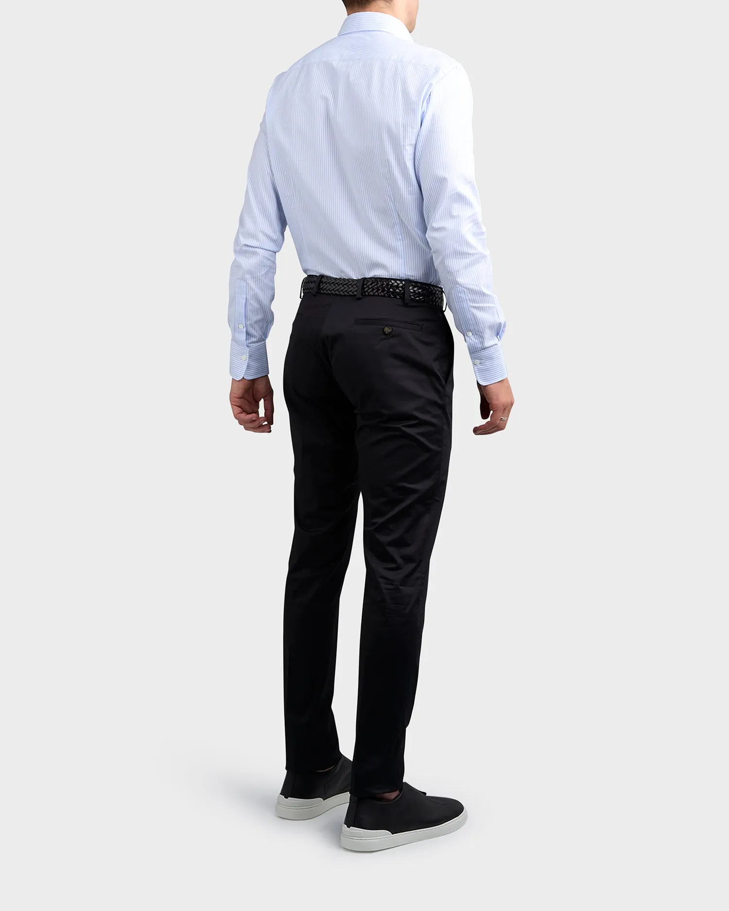 Black Cotton Tailored Fit Chinos