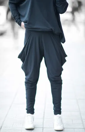 Black Jersey Pants by EUG Fashion