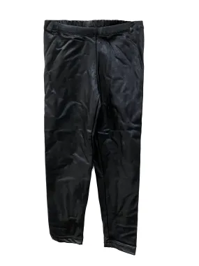 Black Leather-Look Kids Leggings (size 5 & 10)