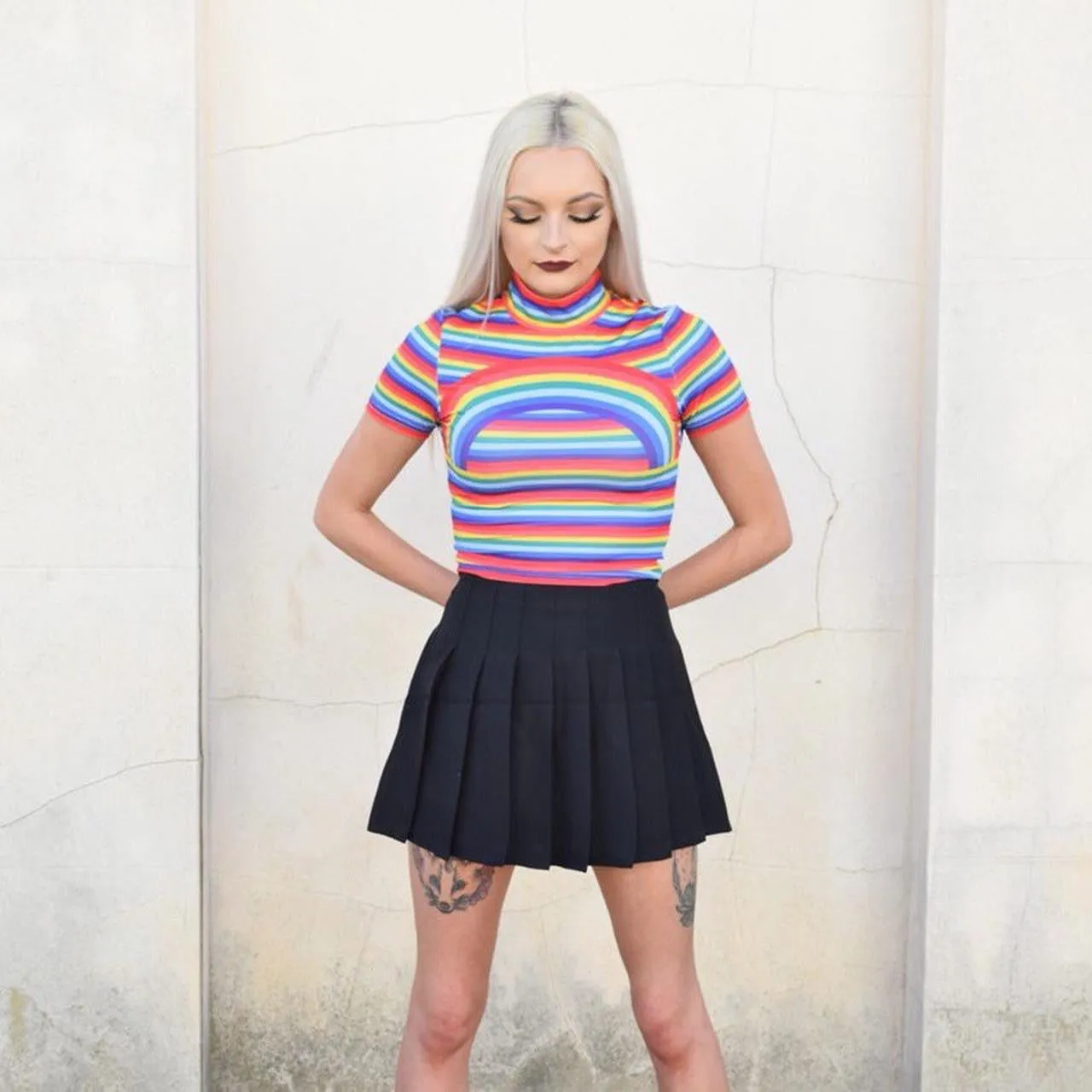 Black Mini Tennis Skirt