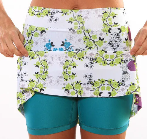 Blue Blossom Athletic Skirt