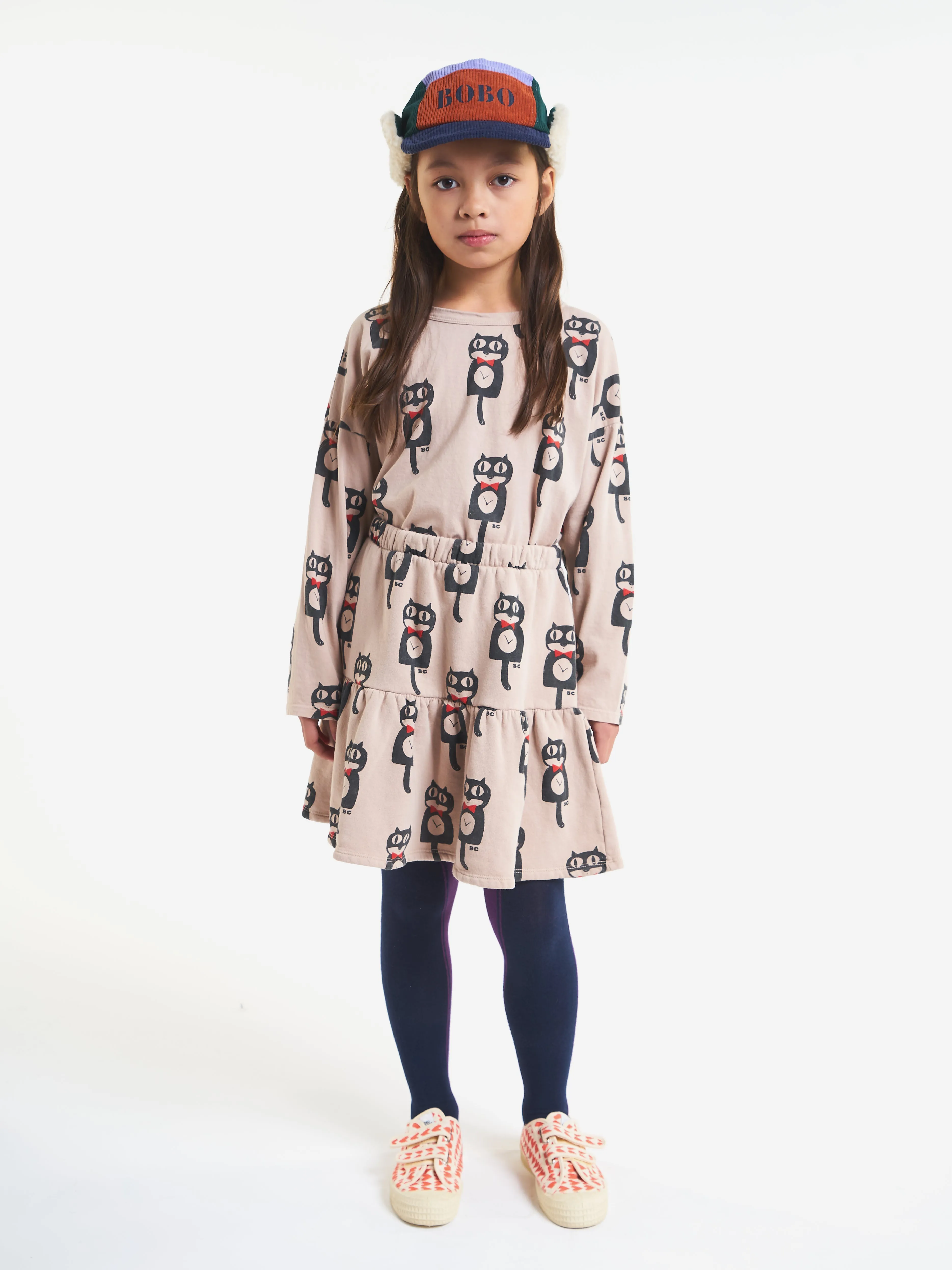 Bobo Choses Cat O'Clock AOP Skirt