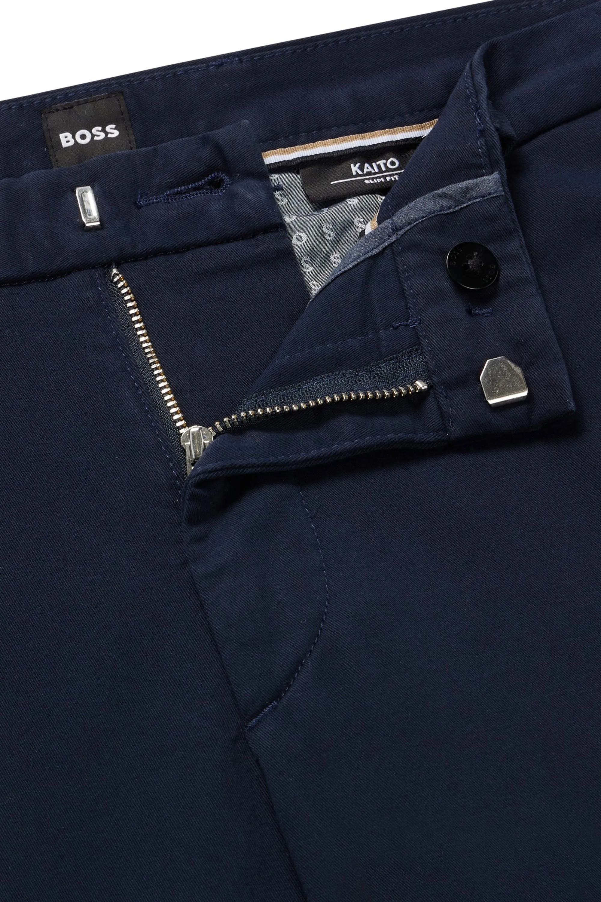 Boss Black Kaito 1 Cotton Trousers Dark Blue