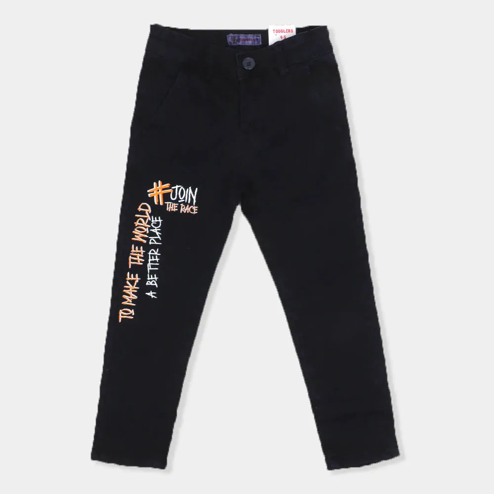 Boys Pant Cotton Stay Cool-NAVY