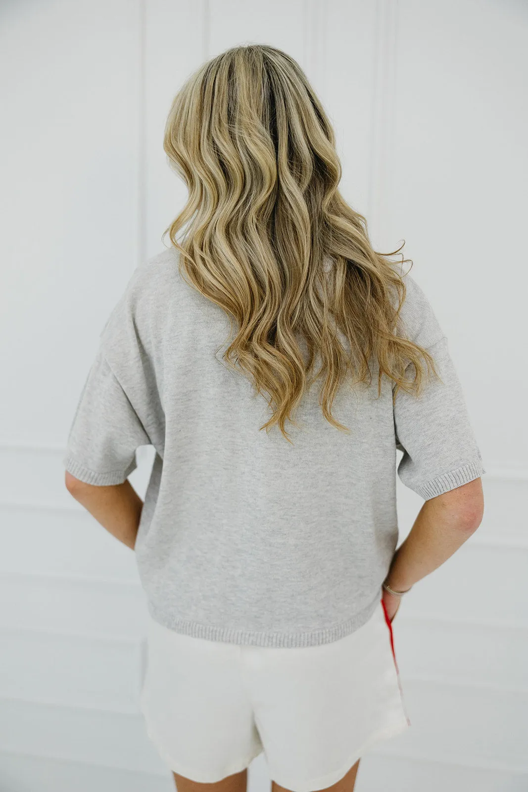 Brantley Knit Top - Heather Grey