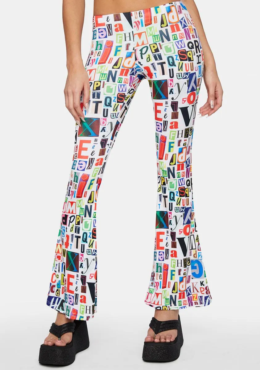 Breaking News Flare Pants