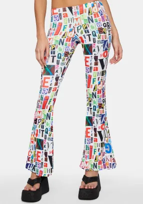 Breaking News Flare Pants