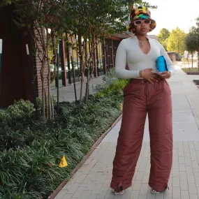 Bubble Bottom Pants (brown)
