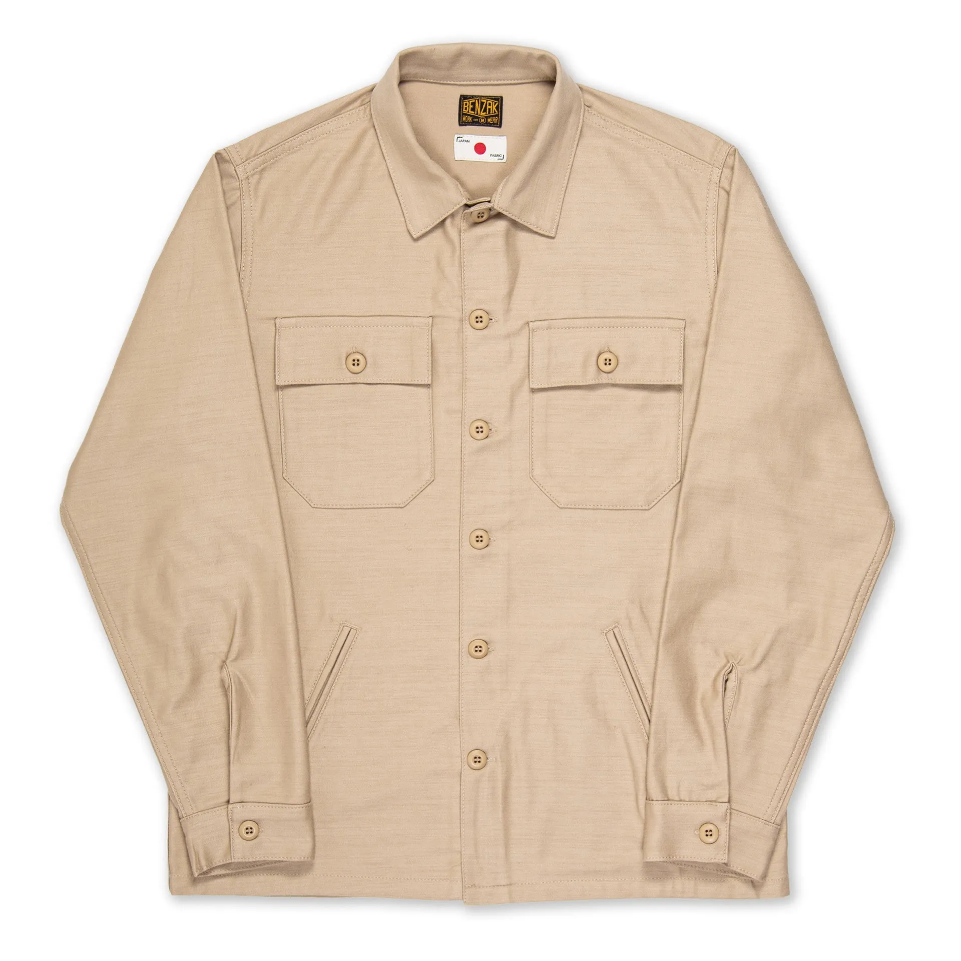 BWS-03 MILITARY OVERSHIRT 10 oz. sand military twill