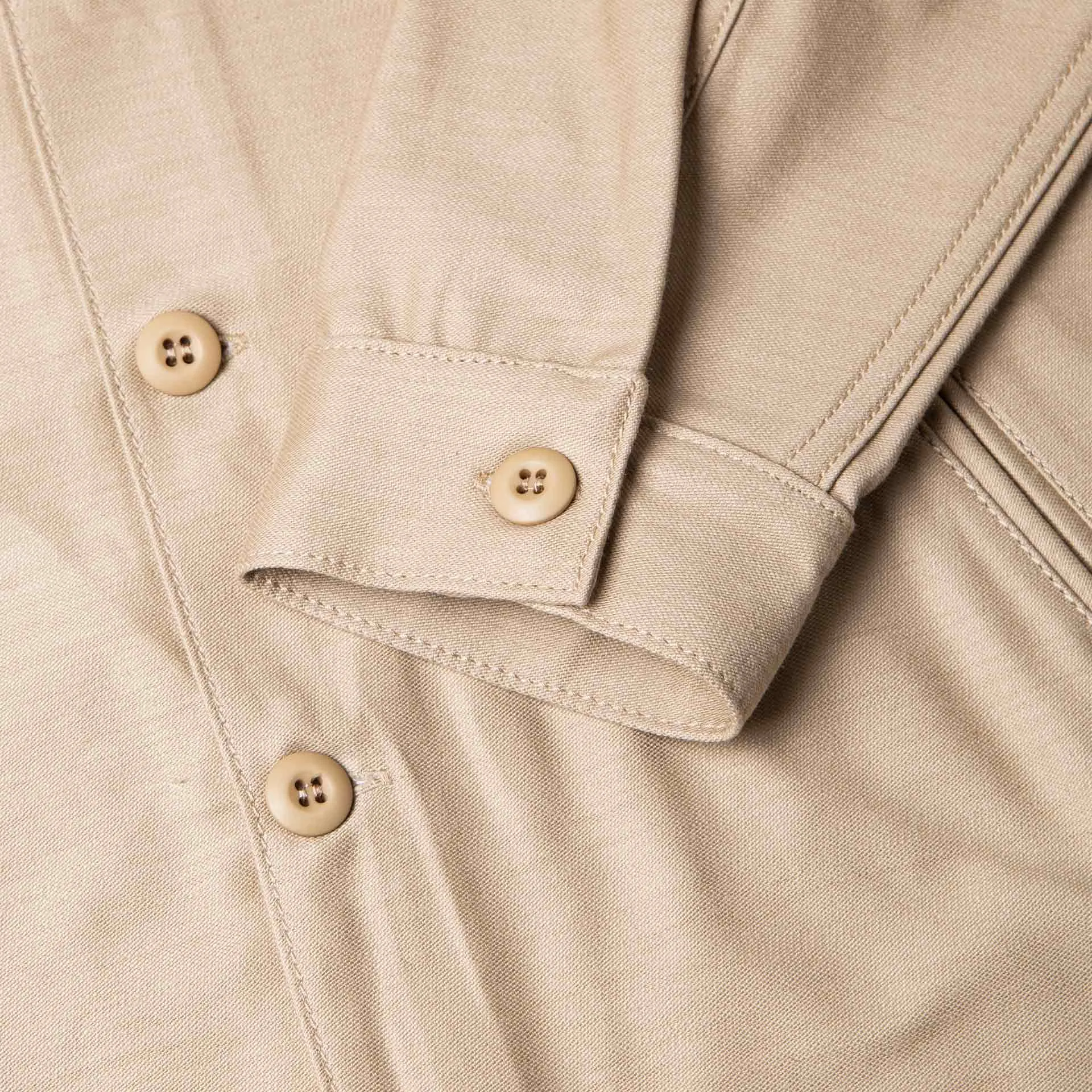 BWS-03 MILITARY OVERSHIRT 10 oz. sand military twill