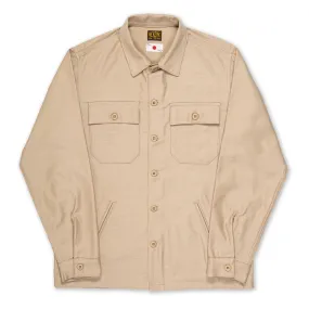 BWS-03 MILITARY OVERSHIRT 10 oz. sand military twill