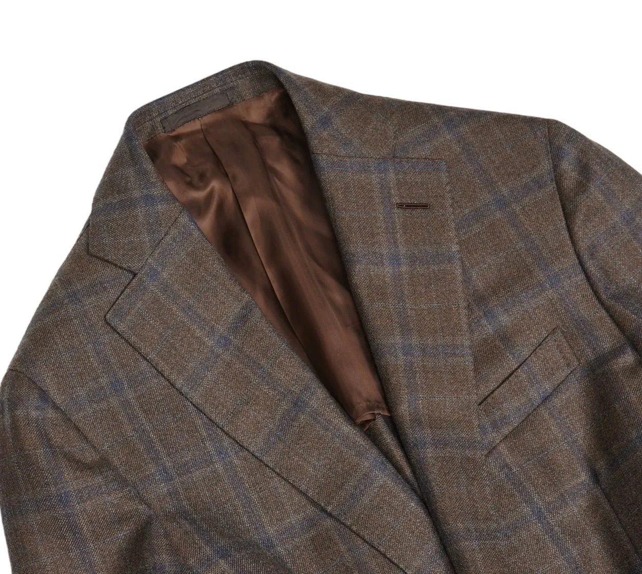 Caruso for Gabucci - Brown Checked Flannel Wool Sports Jacket 50