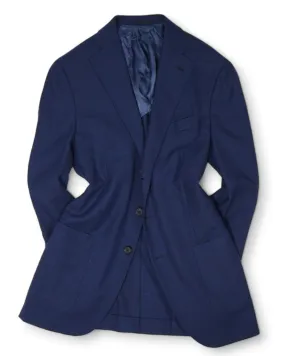 Caruso for Gabucci - Midnight Blue Hopsack Wool Sports Jacket 48