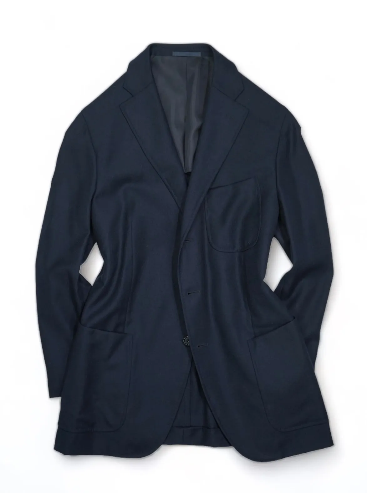 Caruso for Gabucci - Navy Loro Piana Super 130's Wool Sports jacket 56