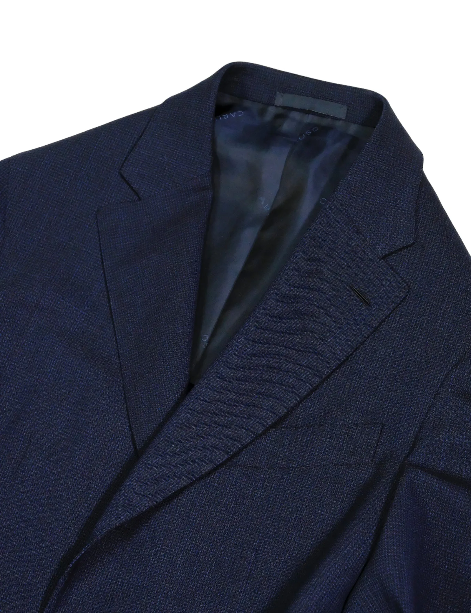 Caruso - Navy Mini Houndstooth Wool Aida Sports jacket 54