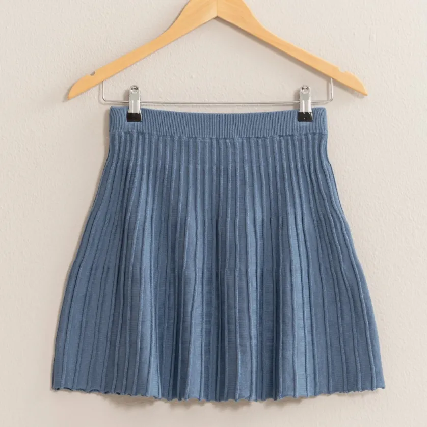 Charming Knits Pleated Flare Mini Skirt - FINAL SALE