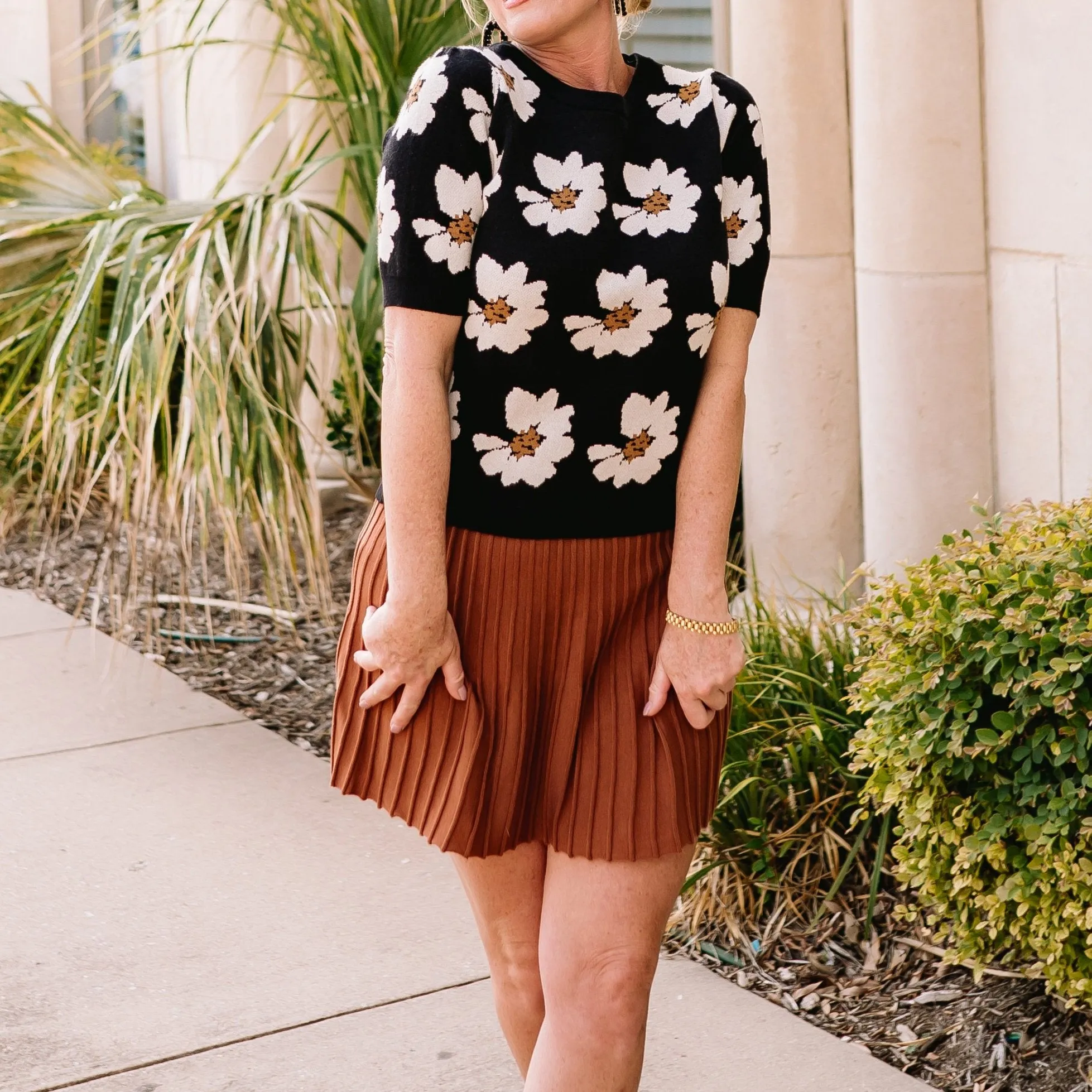 Charming Knits Pleated Flare Mini Skirt - FINAL SALE