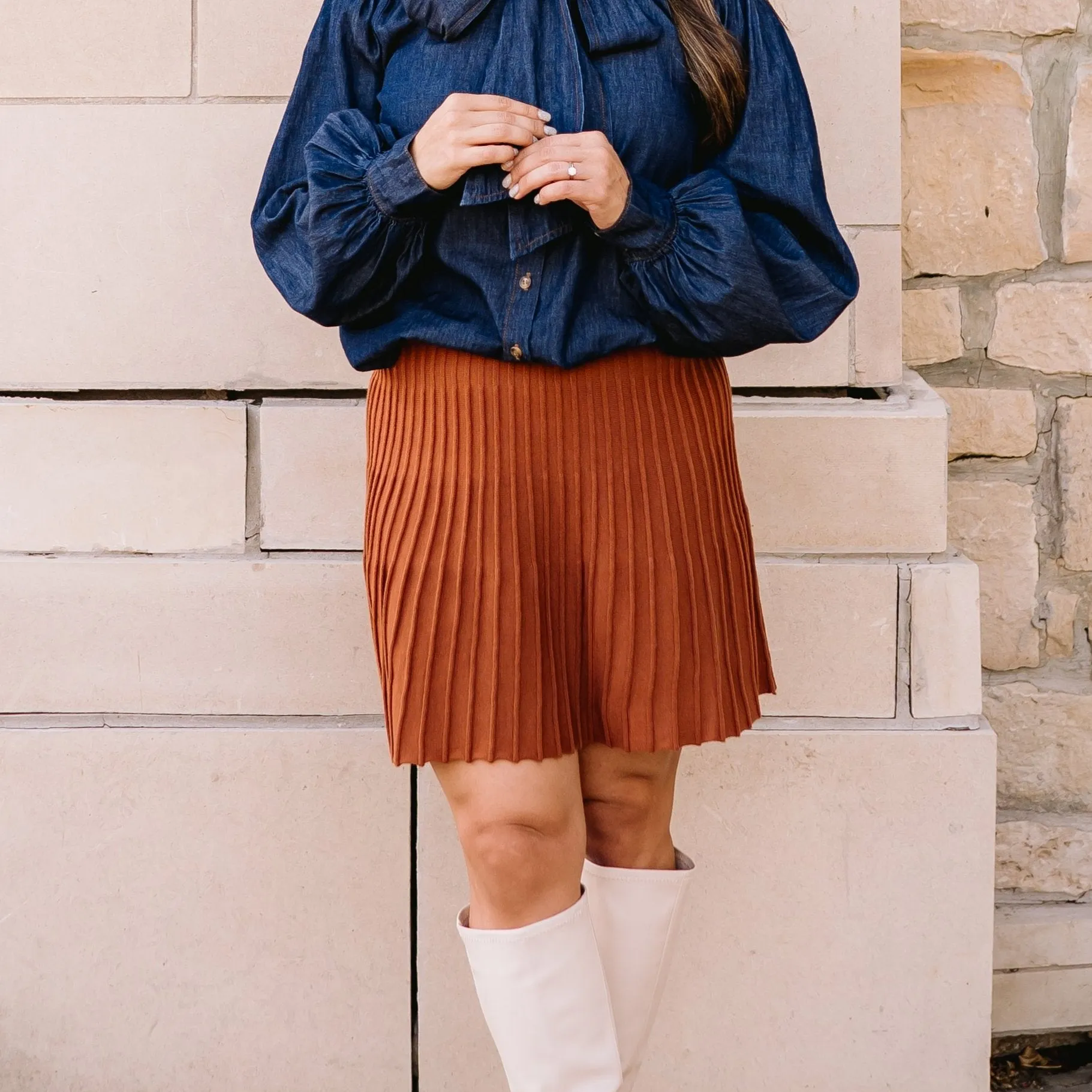Charming Knits Pleated Flare Mini Skirt - FINAL SALE