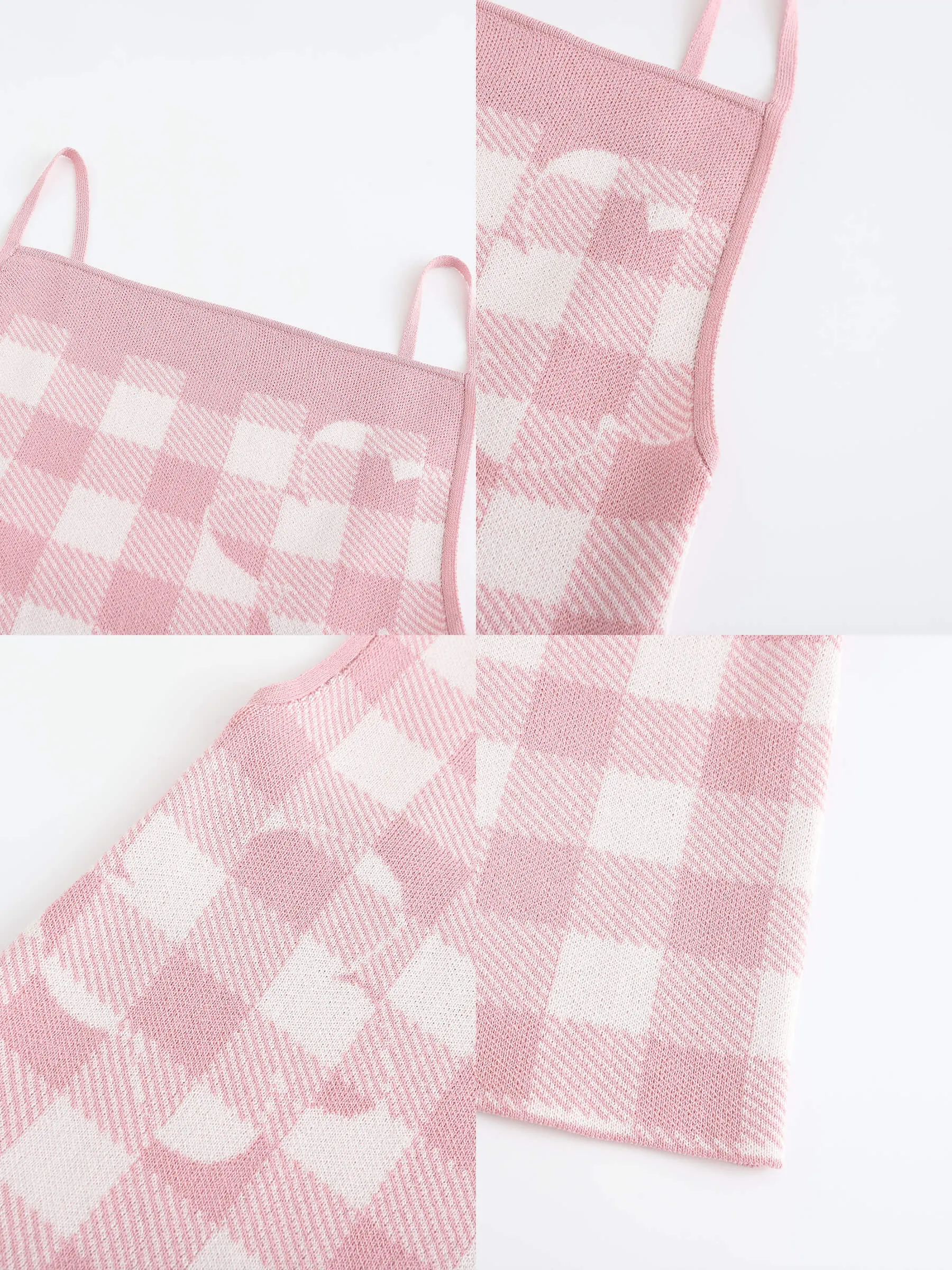 Checkered Knit Camisole top