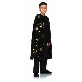 Child Wizard Cape- Black and Gold