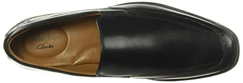 Clarks Men's Tilden Free Loafer, Black Leather, 8