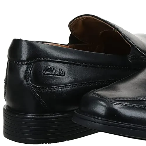 Clarks Men's Tilden Free Loafer, Black Leather, 8