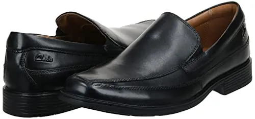 Clarks Men's Tilden Free Loafer, Black Leather, 8