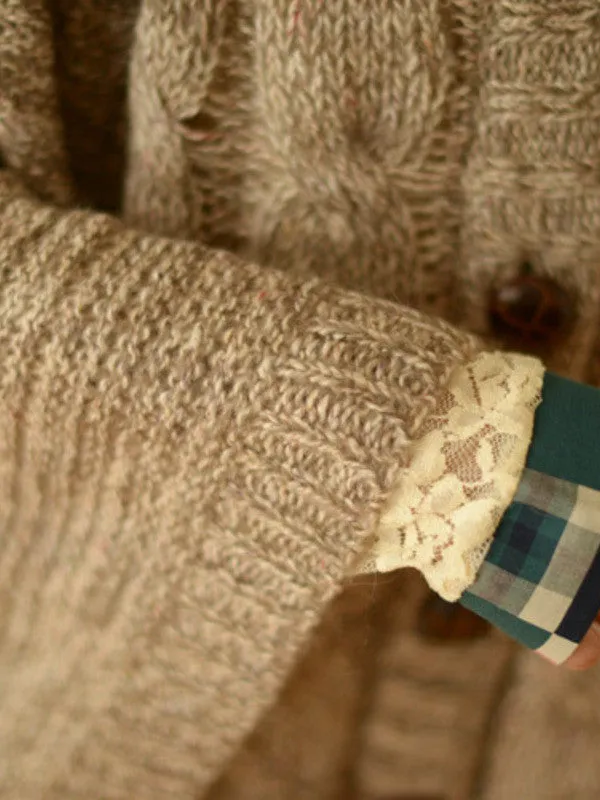 Clearance - fall cable cape cardigan