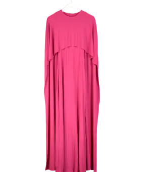 Club L Padma Pink Draped Maxi Dress With Cape Sleeves UK 6