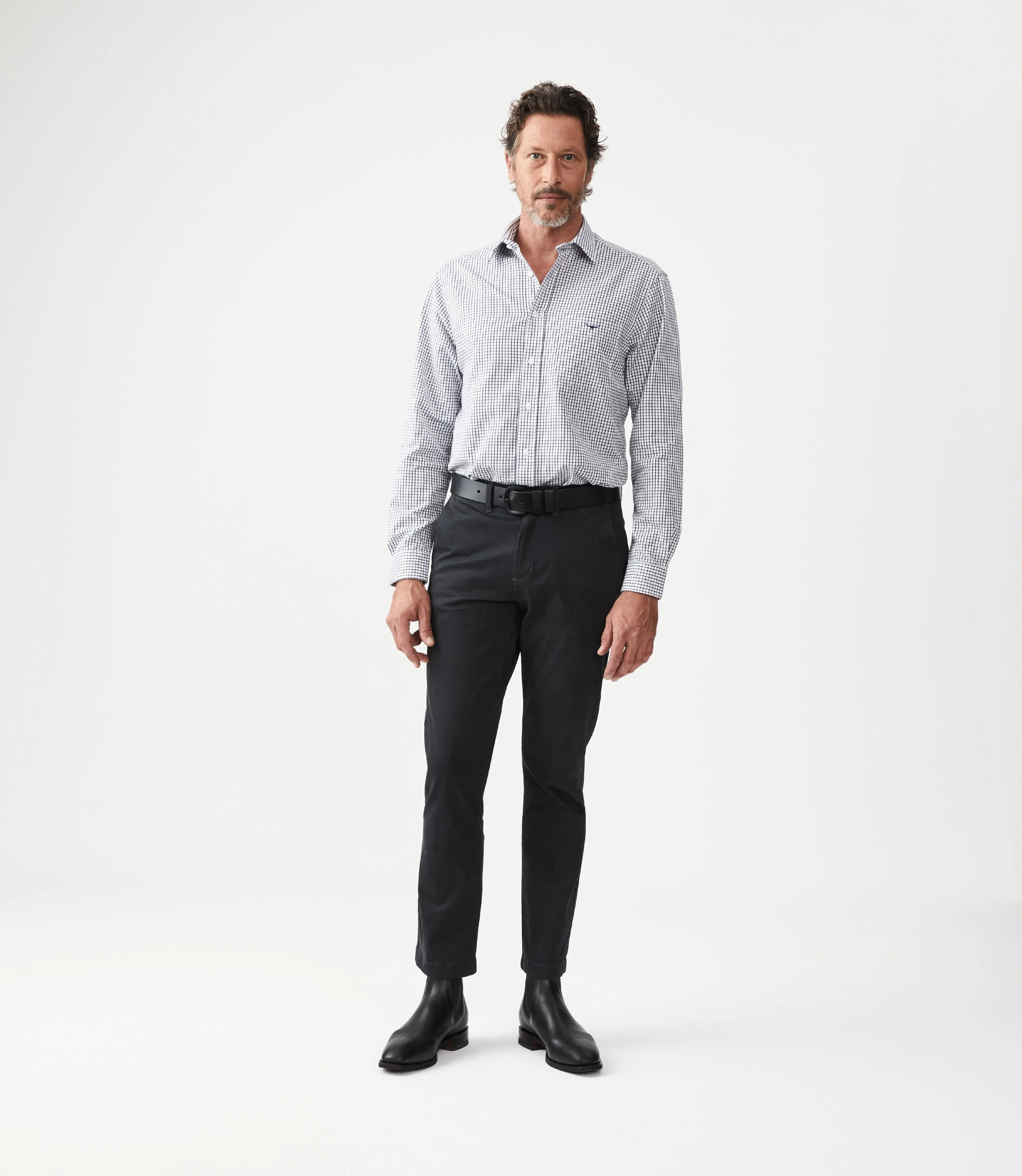Collins Shirt - Navy/White